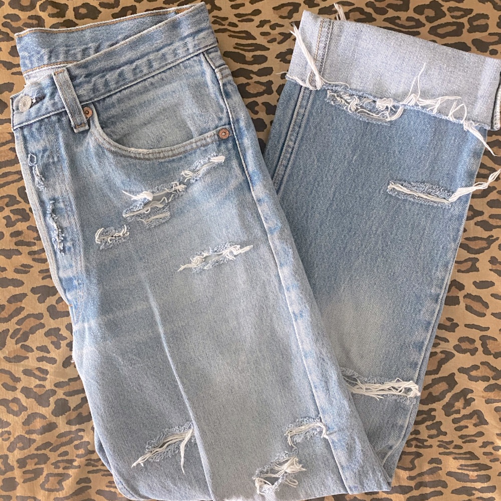 Vintage Distressed Levi’s 501 denim